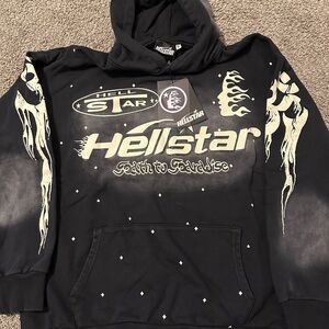 Black Hellstar Faith To Paradise Graphic Men's Hoodie